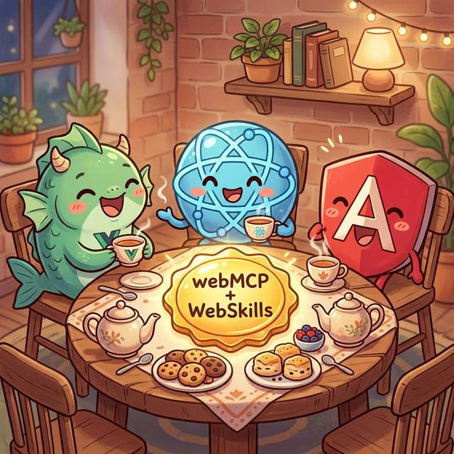 三大框架大合影:Vue, React, Angular 共享 WebMCP 成果