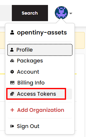 npm官网 access token入口